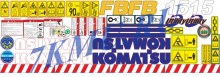 Наклейки Komatsu FB15